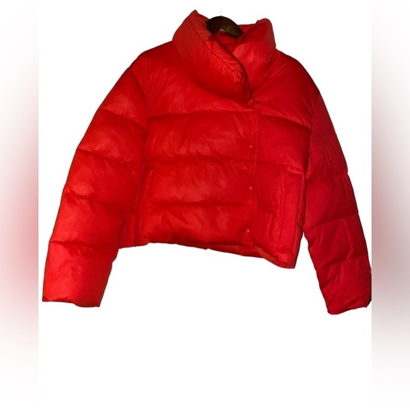 Avec Les Filles Envelope Collar Puffer Coat Water Resistant Mock Neck Large‎ NEW - Picture 1 of 14